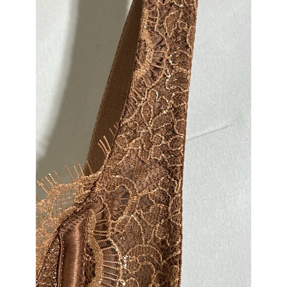 Victoria's Secret Very Sexy Caramel Kiss Corset S Bustier Brown Unlined Boned - Picture 3 of 10